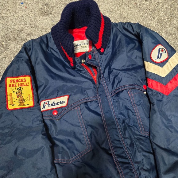 Vintage 70s Polaris Snow Bibs mens Large belted snow suit *Read description* - Picture 1 of 11